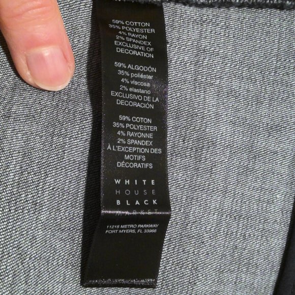 White House Black Market Blue Jean Jacket 6 Double Breasted Pockets 3/4 Sleeve - Picture 12 of 12